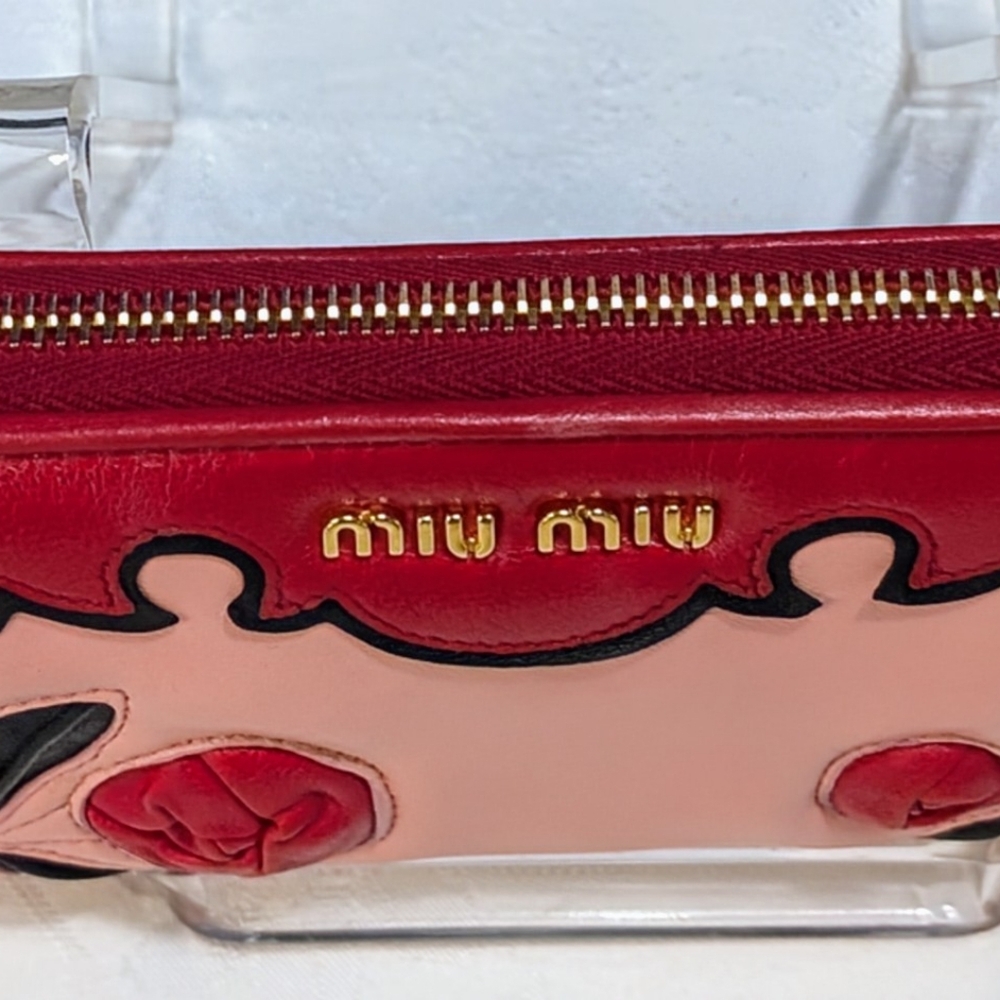 Miu Miu Pink and Red Western Design Wallet - Picture 6 of 14